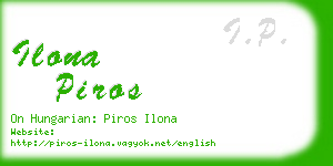 ilona piros business card